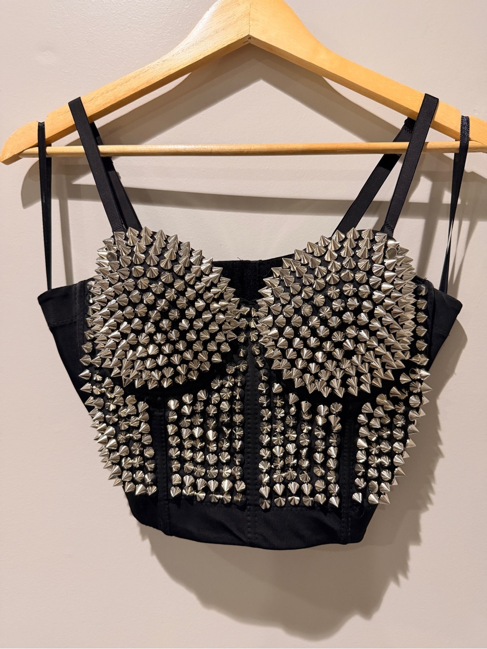 Studded Spike Corset Bustier Top Halloween Cosplay Goth Emo Grunge Edgy Alt Sexy